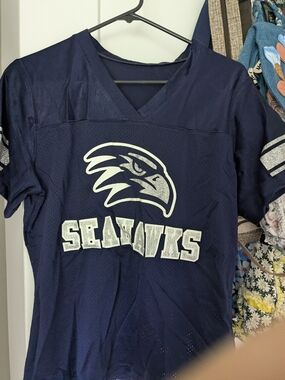 YNS Generic Navy Blue Seahawks Short-Sleeve Tee